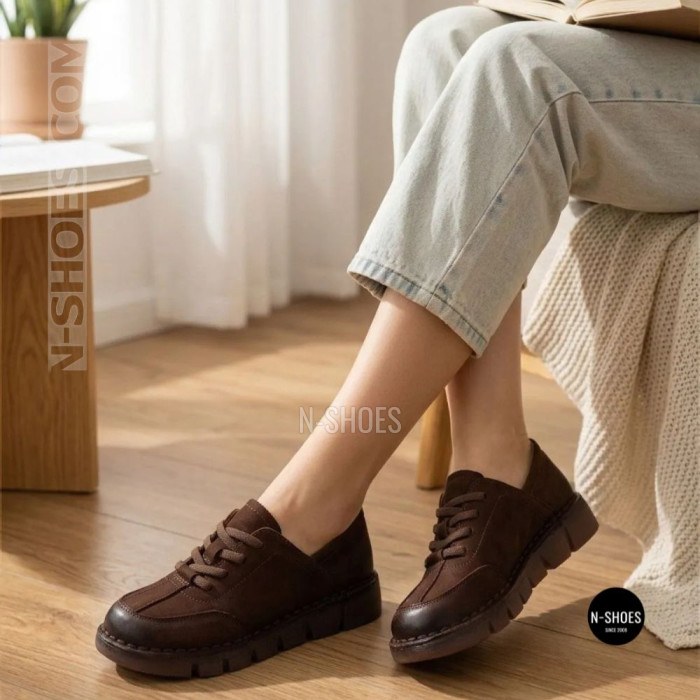 Women's Allsy 219857 86722-7 6297 Sneakers in Brown Nubuck