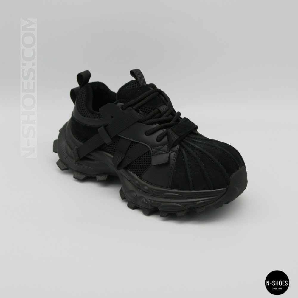 Жіночі трендові кросівки Allsy 216188 218513 66276-1-H 6299 чорні в стилі Balenciaga Track