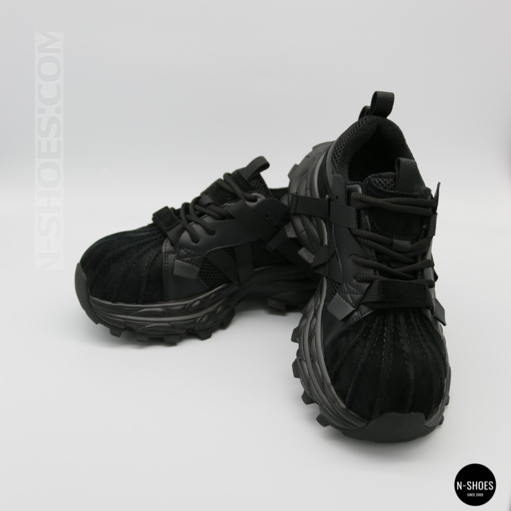 Жіночі трендові кросівки Allsy 216188 218513 66276-1-H 6299 чорні в стилі Balenciaga Track