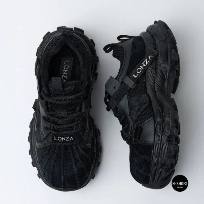 Трендовые черные кроссовки Allsy 216188 218513 Lonza 219947 6299 BLACK в стиле Balenciaga