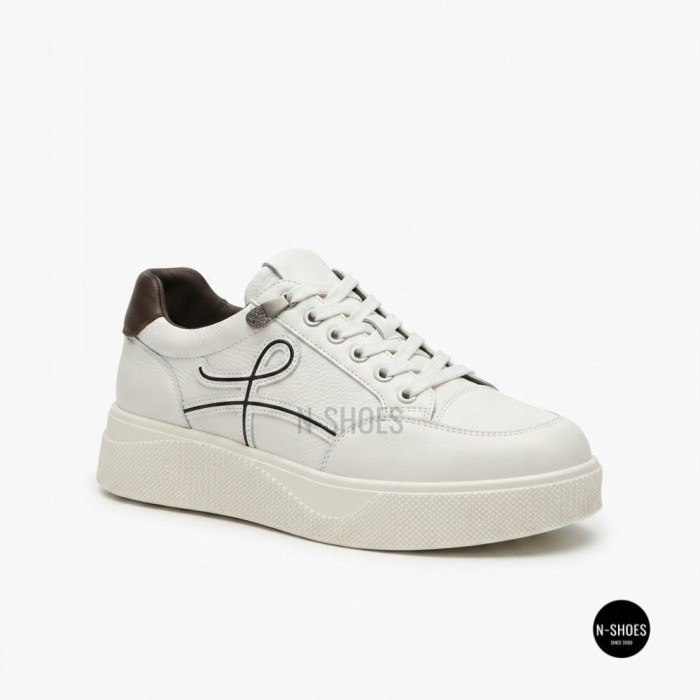 Кросівки Allsy 218829 6301 65319-1 218828 White-Brown: комфорт із натуральної шкіри