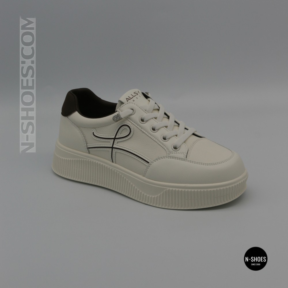 Кросівки Allsy 218829 65319-1 6301 White-Brown: комфорт із натуральної шкіри