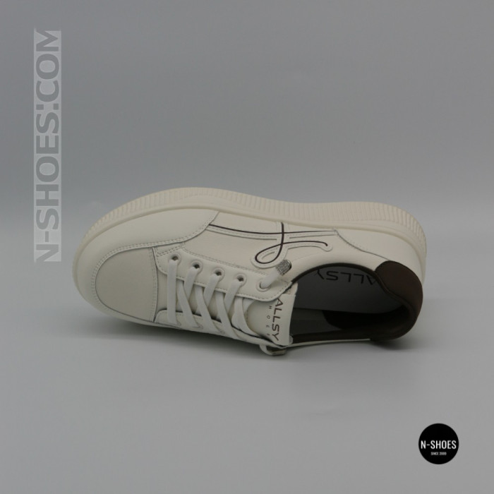 КроссовкиAllsy 218829 218828 65319-1 6301 White-Brown: комфорт из натуральной кожи