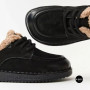 Allsy Lonza 6309 BLACK Winter Shoes with Sheepskin Trim