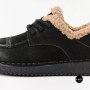 Allsy Lonza 6309 BLACK Winter Shoes with Sheepskin Trim
