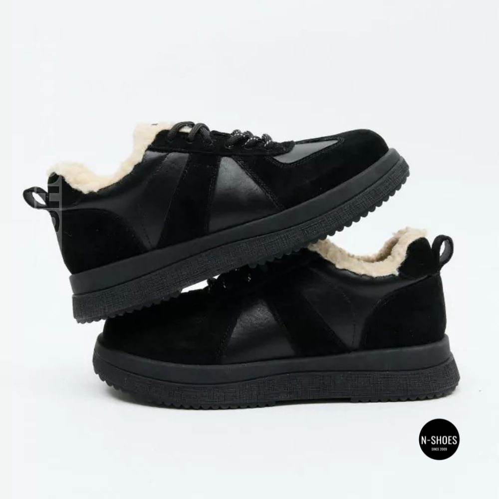 Allsy 6311 BLACK Winter Boots: Real Sheepskin Warmth