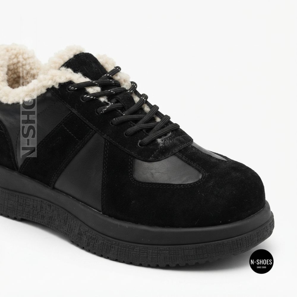 Allsy 6311 BLACK Winter Boots: Real Sheepskin Warmth
