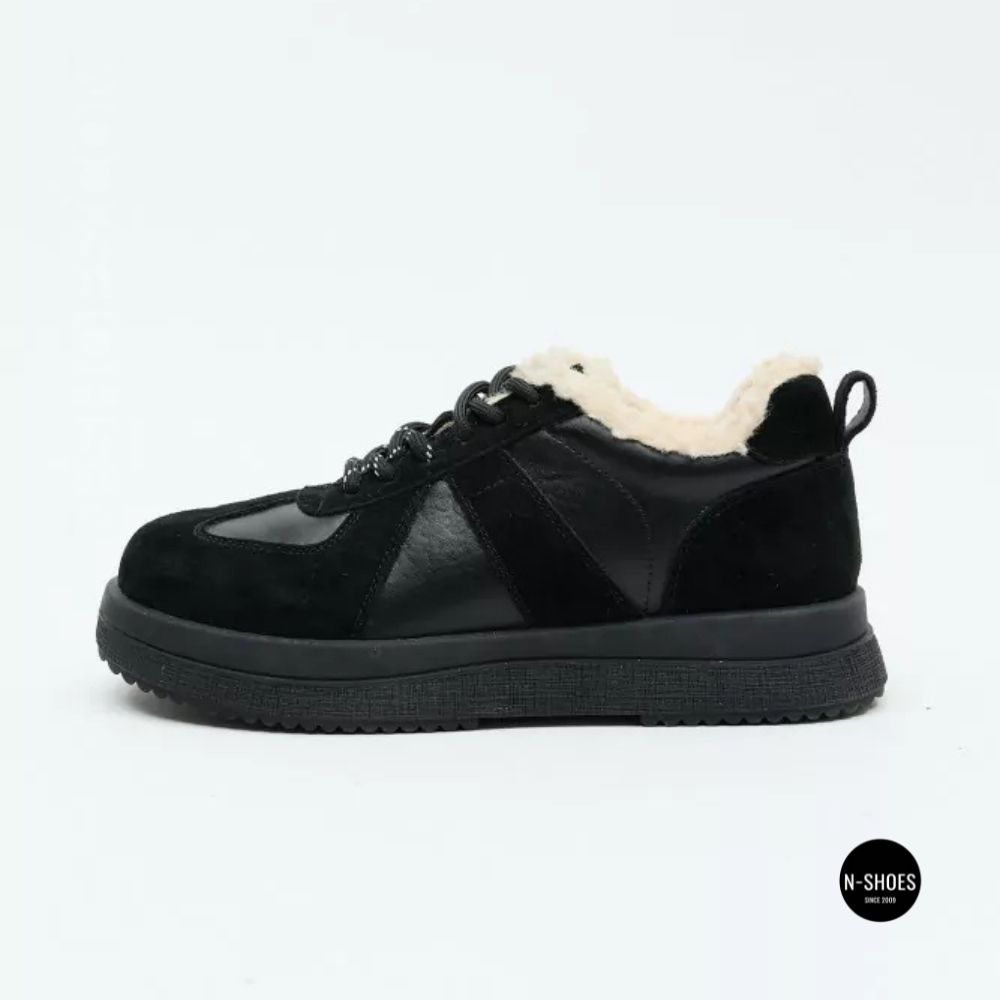 Allsy 6311 BLACK Winter Boots: Real Sheepskin Warmth