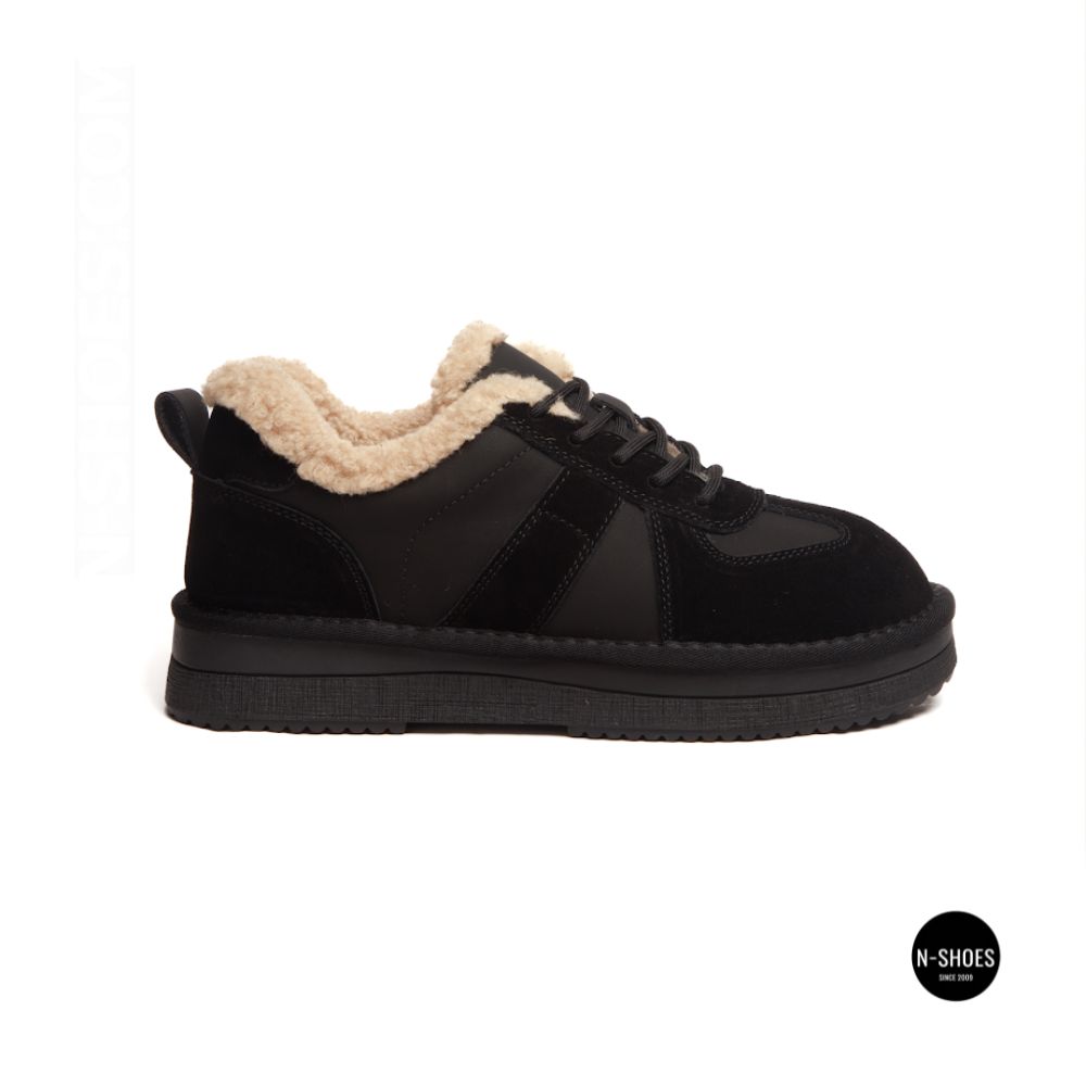 Allsy 6311 BLACK Winter Boots: Real Sheepskin Warmth