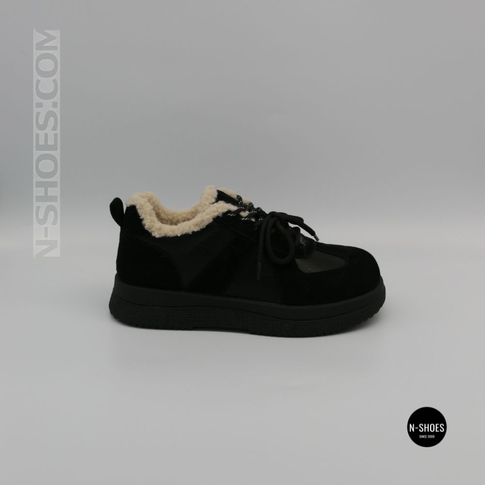 Allsy 6311 BLACK Winter Boots: Real Sheepskin Warmth