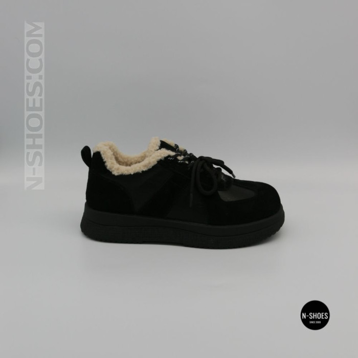 Allsy 6311 BLACK Winter Boots: Real Sheepskin Warmth