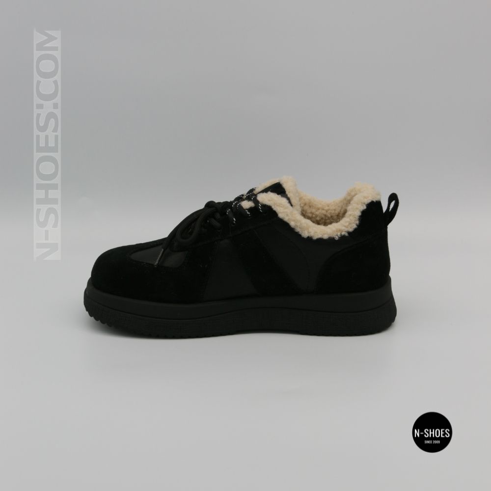 Allsy 6311 BLACK Winter Boots: Real Sheepskin Warmth
