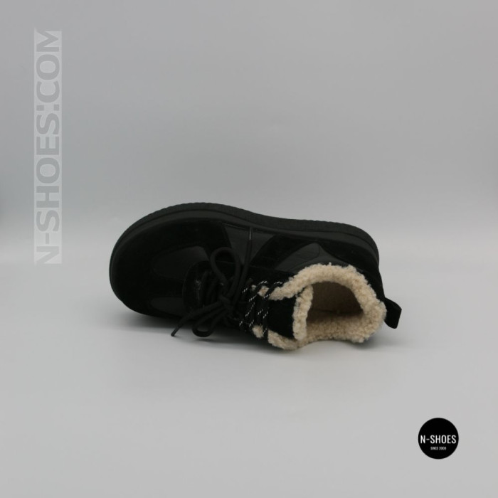Allsy 6311 BLACK Winter Boots: Real Sheepskin Warmth