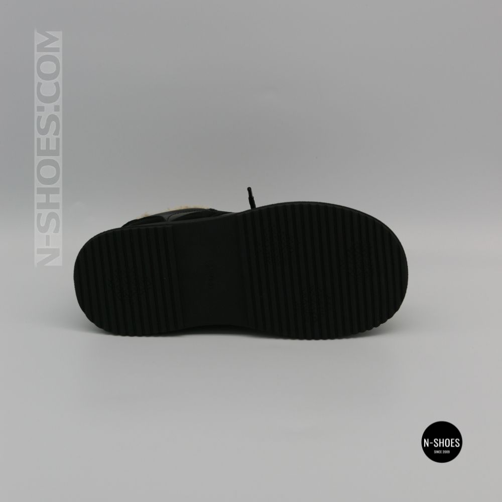 Allsy 6311 BLACK Winter Boots: Real Sheepskin Warmth