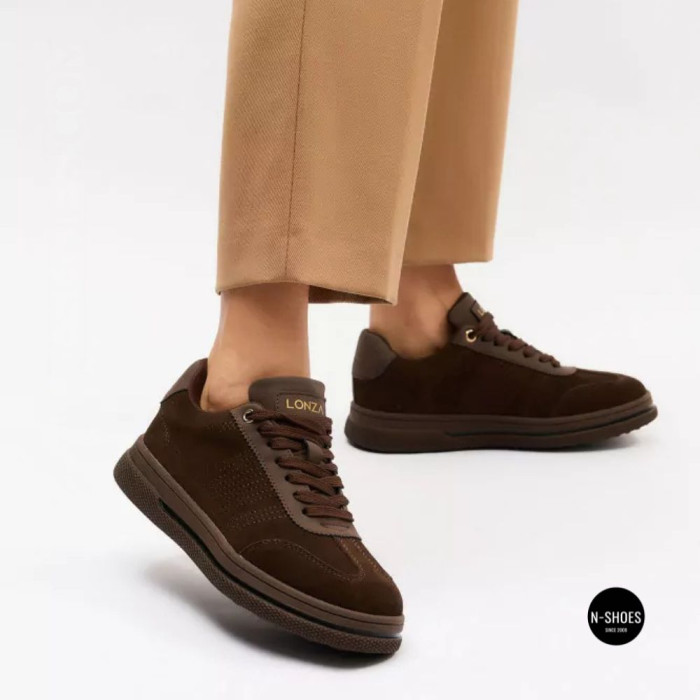 Кроссовки Allsy 217318 369-3001-18 6312 BROWN SUEDE: замша цвета какао