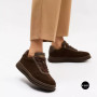 Кроссовки Allsy 217318 369-3001-18 6312 BROWN SUEDE: замша цвета какао