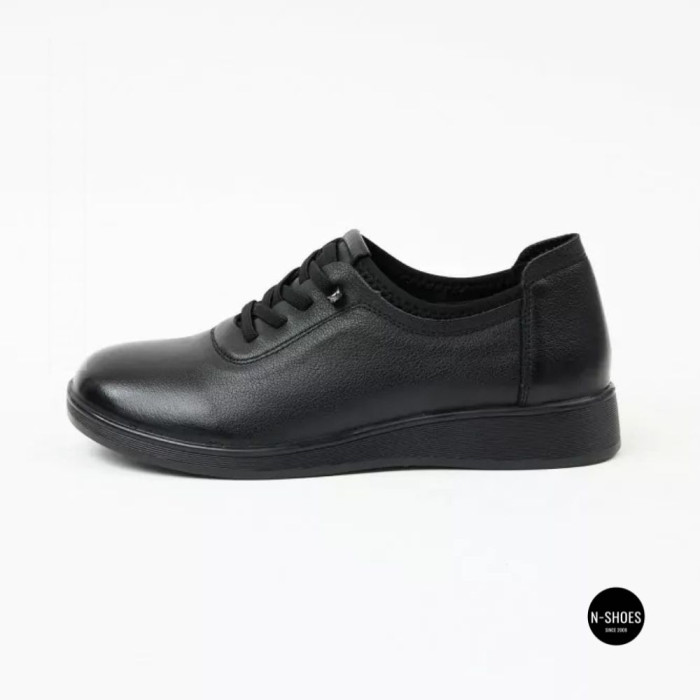 Women's Allsy 216242 6313 BLACK Leather Shoes: All-Day Comfort