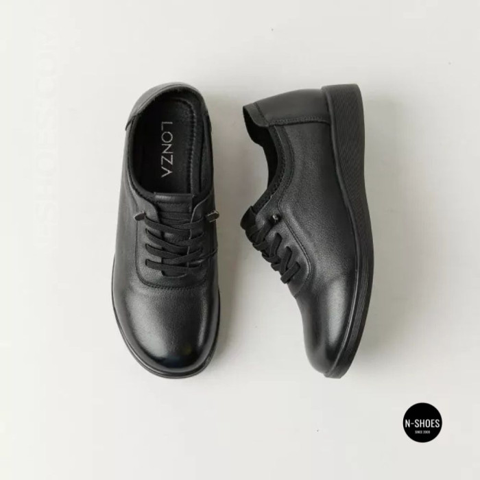 Women's Allsy 216242 6313 BLACK Leather Shoes: All-Day Comfort