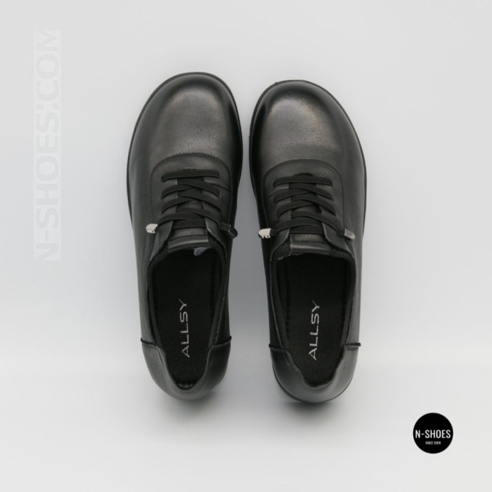Women's Allsy 216242 6313 BLACK Leather Shoes: All-Day Comfort