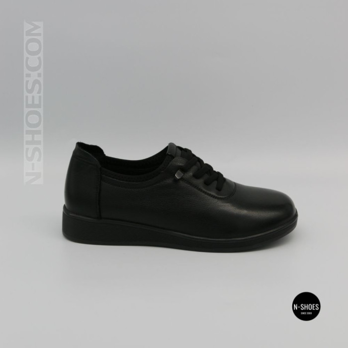 Women's Allsy 216242 6313 BLACK Leather Shoes: All-Day Comfort