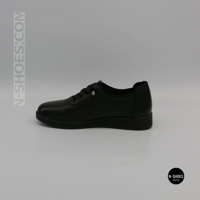 Women's Allsy 216242 6313 BLACK Leather Shoes: All-Day Comfort