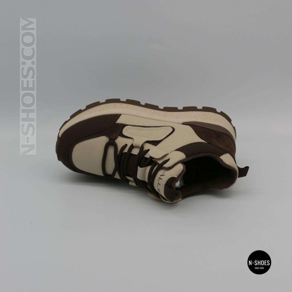 Кросівки Allsy 215994 220225 527-A822-1-5RDM 6317 BIG BROWN тепло і стиль з натуральної шкіри