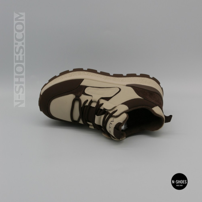 Кроссовки Allsy 215994 220225 527-A822-1-5RDM 6317 BIG BROWN тепло и стиль из натуральной кожи