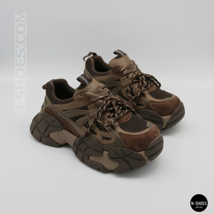 Brown Leather Sneakers Allsy 214908-2609 Lonza 220100-6319