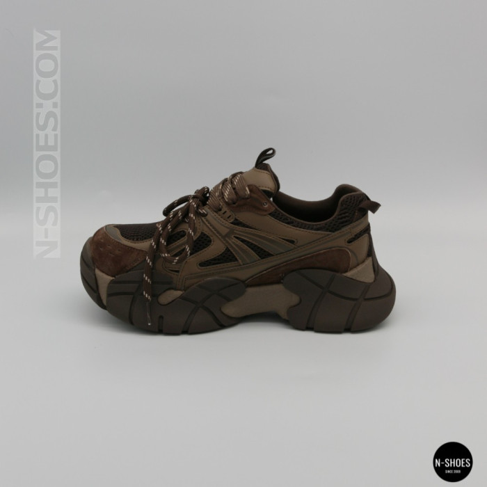 Brown Leather Sneakers Allsy 214908-2609 Lonza 220100-6319