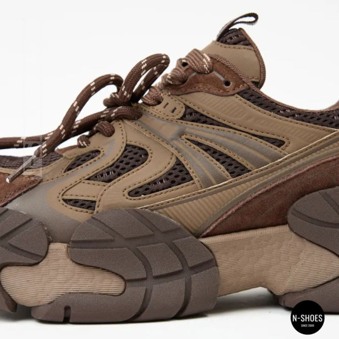 Brown Leather Sneakers Allsy 214908-2609 Lonza 220100-6319