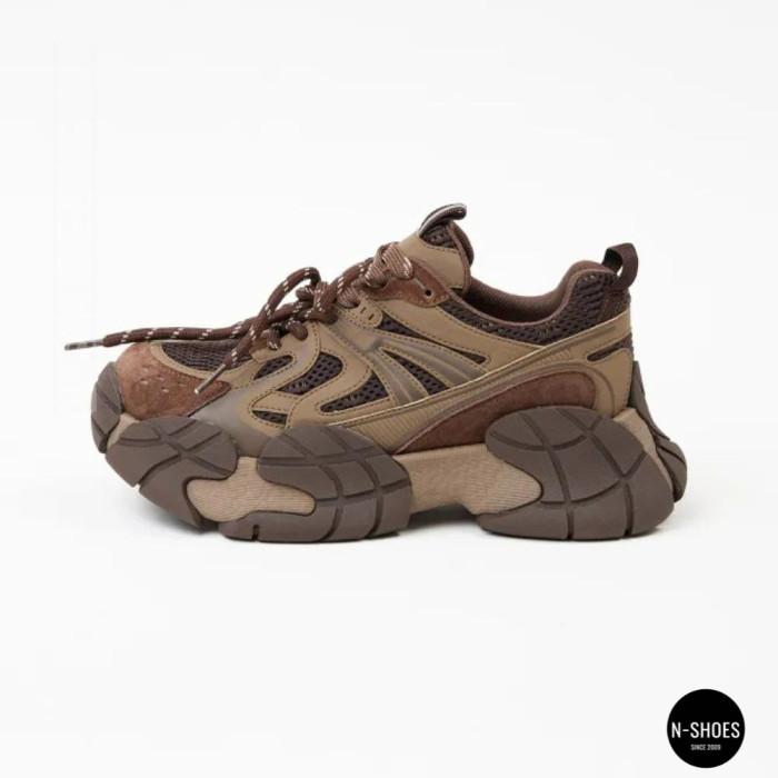 Brown Leather Sneakers Allsy 214908-2609 Lonza 220100-6319