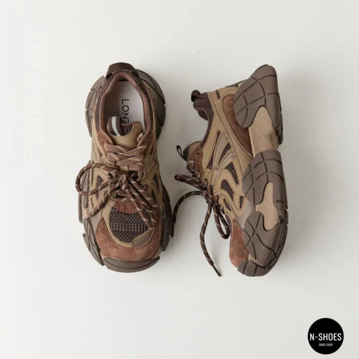 Brown Leather Sneakers Allsy 214908-2609 Lonza 220100-6319