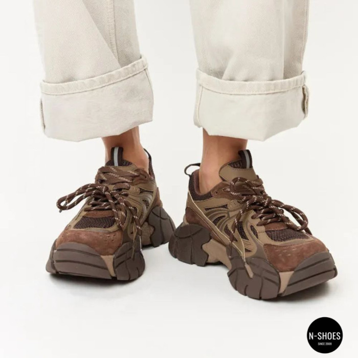 Brown Leather Sneakers Allsy 214908-2609 Lonza 220100-6319