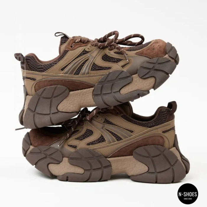 Brown Leather Sneakers Allsy 214908-2609 Lonza 220100-6319
