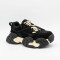 Women's branded sneakers Allsy 214915 2602 6320 BLACK made of genuine leather in Balmain B-East style