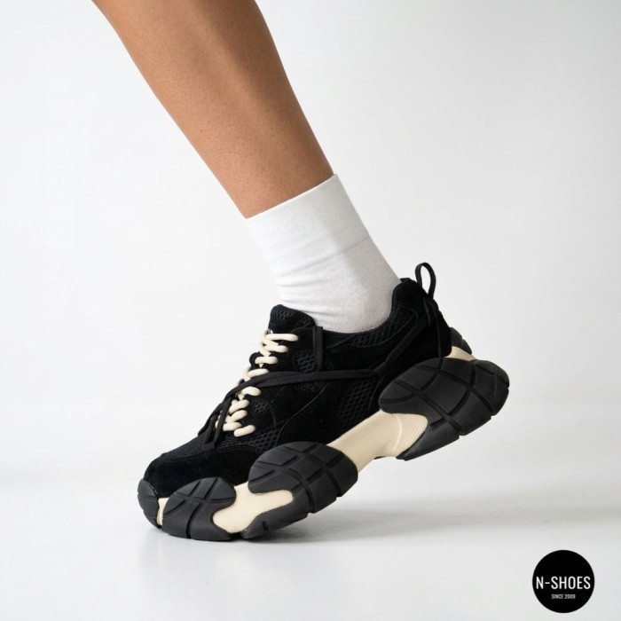 Black Women's Sneakers Allsy 214915 2602 6320 in Balmain Style
