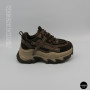 Women's ALLSY 217318 Lonza 219767 369-3001-18 26Z51R3419-2 6321 BROWN SUEDE Sneakers