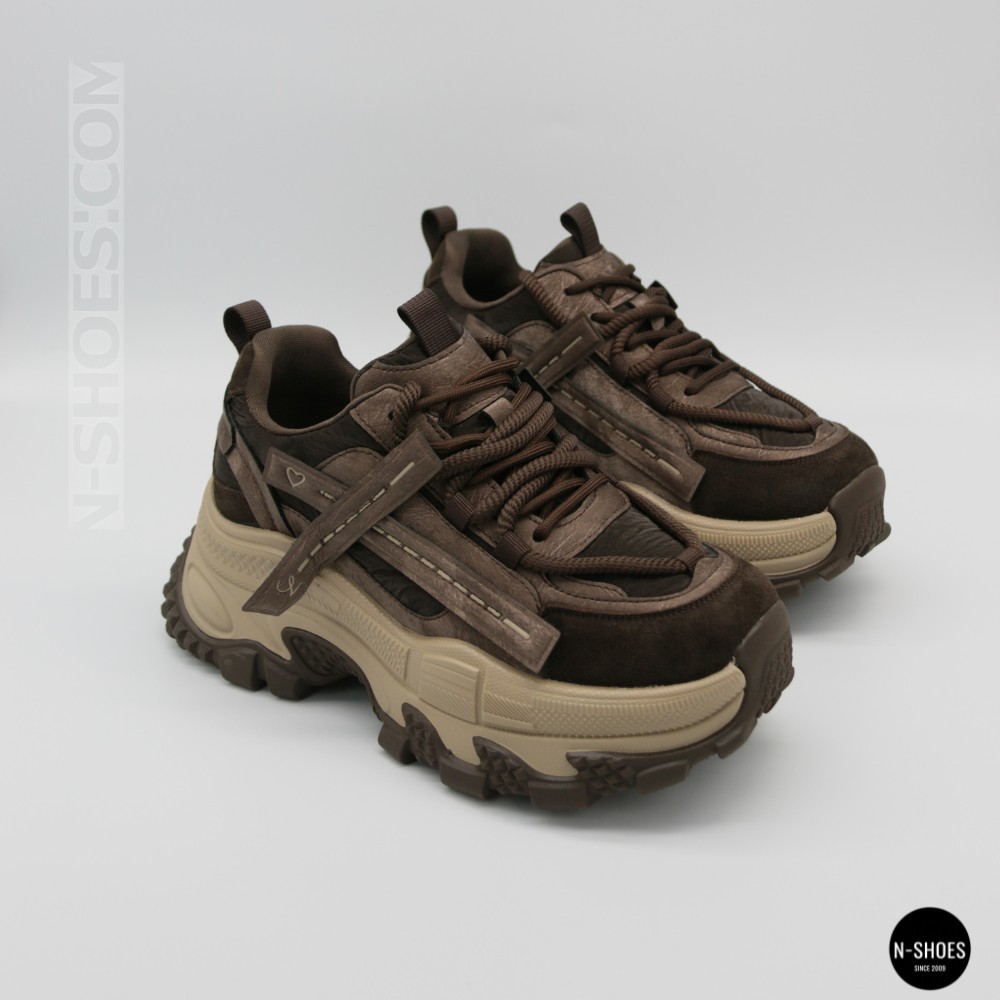 Women's ALLSY 217318 Lonza 219767 369-3001-18 26Z51R3419-2 6321 BROWN SUEDE Sneakers