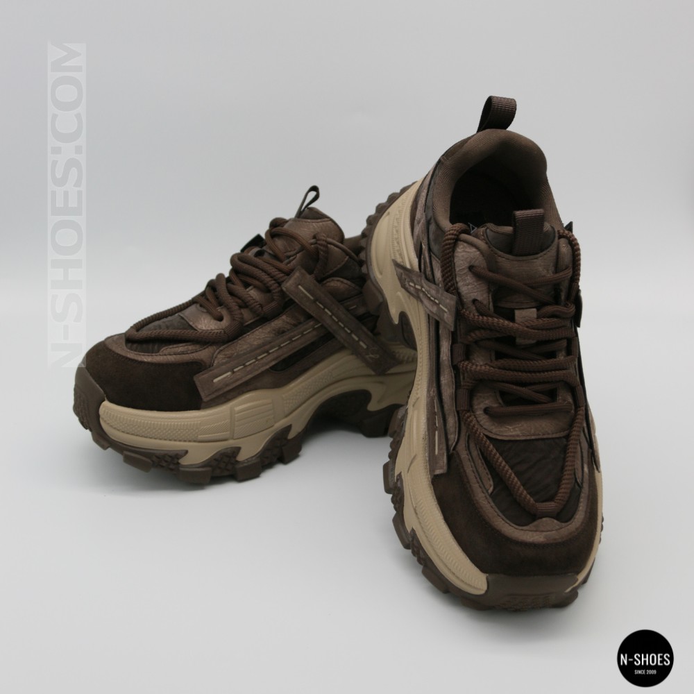 Women's ALLSY 217318 Lonza 219767 369-3001-18 26Z51R3419-2 6321 BROWN SUEDE Sneakers