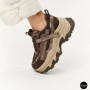 Women's ALLSY 217318 Lonza 219767 369-3001-18 26Z51R3419-2 6321 BROWN SUEDE Sneakers