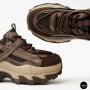 Women's ALLSY 217318 Lonza 219767 369-3001-18 26Z51R3419-2 6321 BROWN SUEDE Sneakers