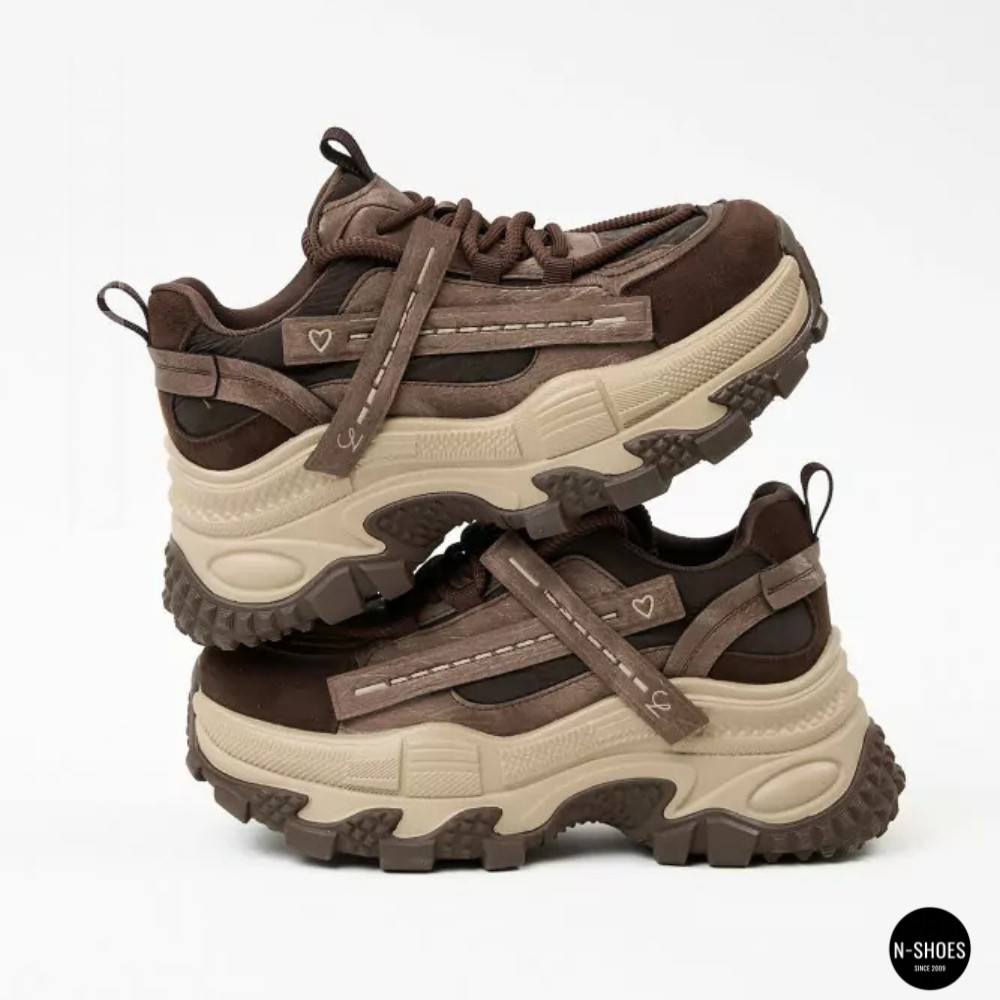 Women's ALLSY 217318 Lonza 219767 369-3001-18 26Z51R3419-2 6321 BROWN SUEDE Sneakers