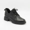 Women's leather ankle boots Anna Lucci 218734 DX01331-37 A BLACK 6328 black demi-season shoes with stable heels made of genuine leather