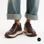Стильні коричневі кросівки Allsy 214857 26Z65D351 9-2 BROWN Lonza 219969 6329  з натуральної шкіри