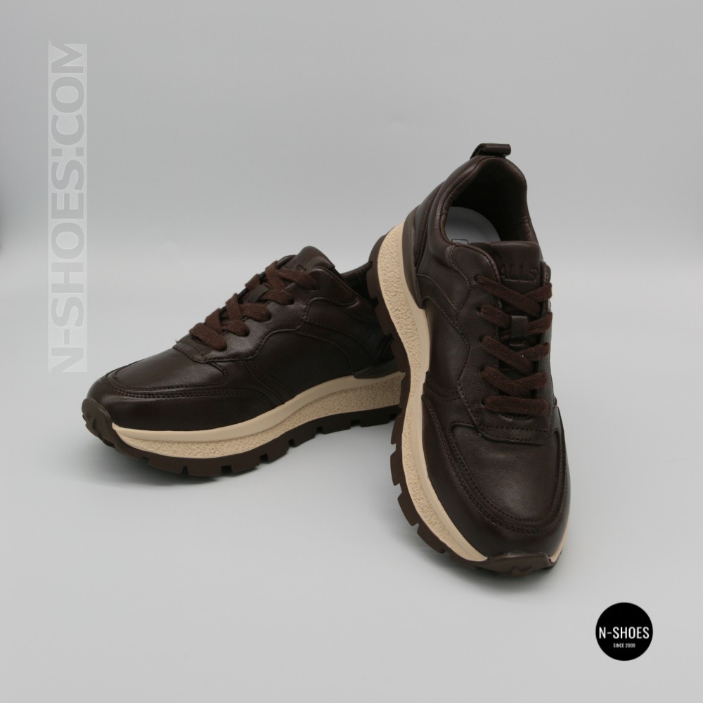 Стильні коричневі кросівки Allsy 214857 26Z65D351 9-2 BROWN Lonza 219969 6329  з натуральної шкіри