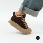 Allsy 216217 8806 6334 Women's Brown Suede Platform Boots