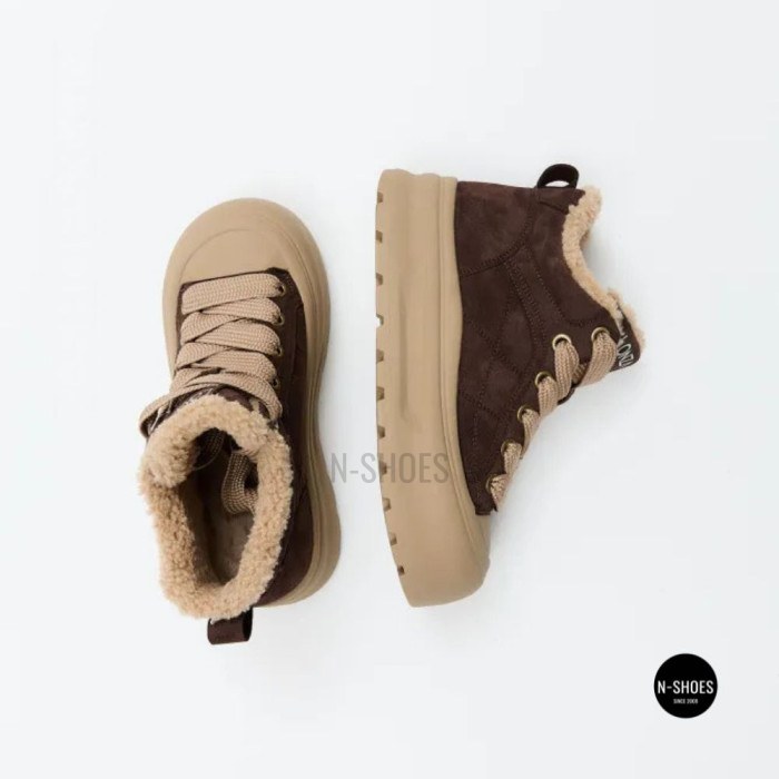 Allsy 216217 Lonza 217913 6334 Women's Brown Suede Platform Boots