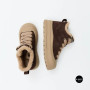Allsy 216217 8806 6334 Women's Brown Suede Platform Boots