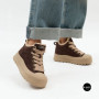 Allsy 216217 8806 6334 Women's Brown Suede Platform Boots