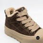 Allsy 216217 8806 6334 Women's Brown Suede Platform Boots